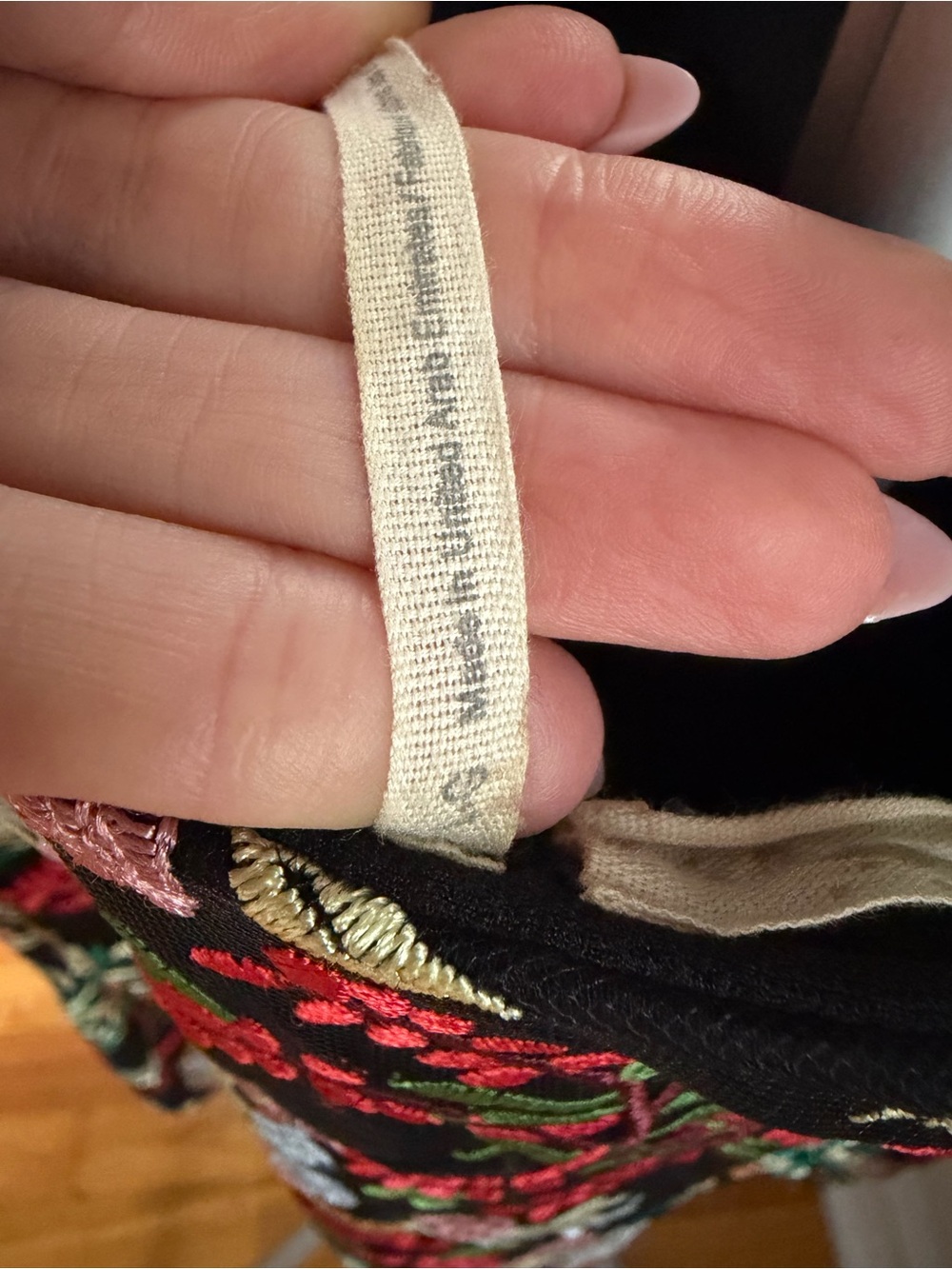 Urban Outfitters Black Floral Embroidered Mini Dress - Picture 6 of 8